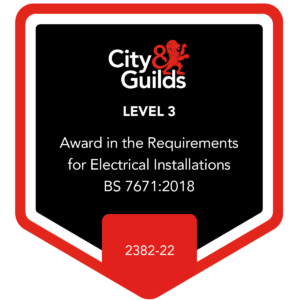 BS 7671:2018 C&G 2382-22 Certificate Badge