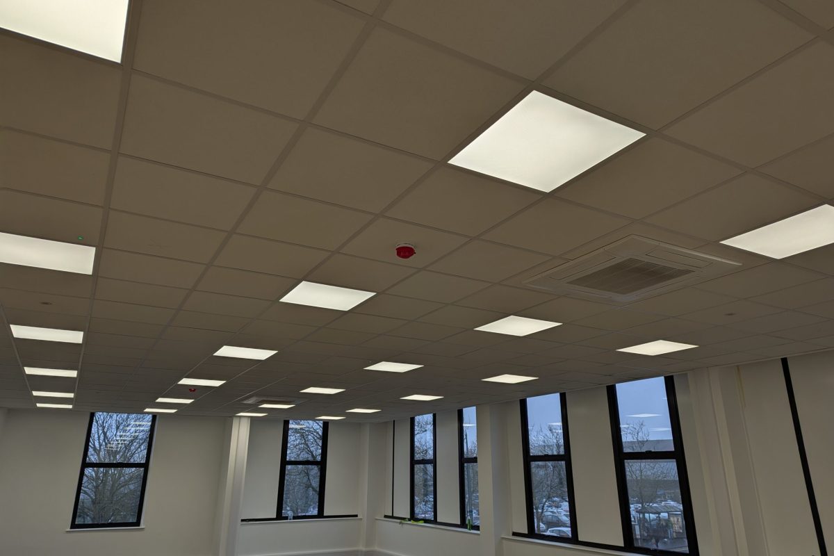 Alternative shot of ceiling panel lights