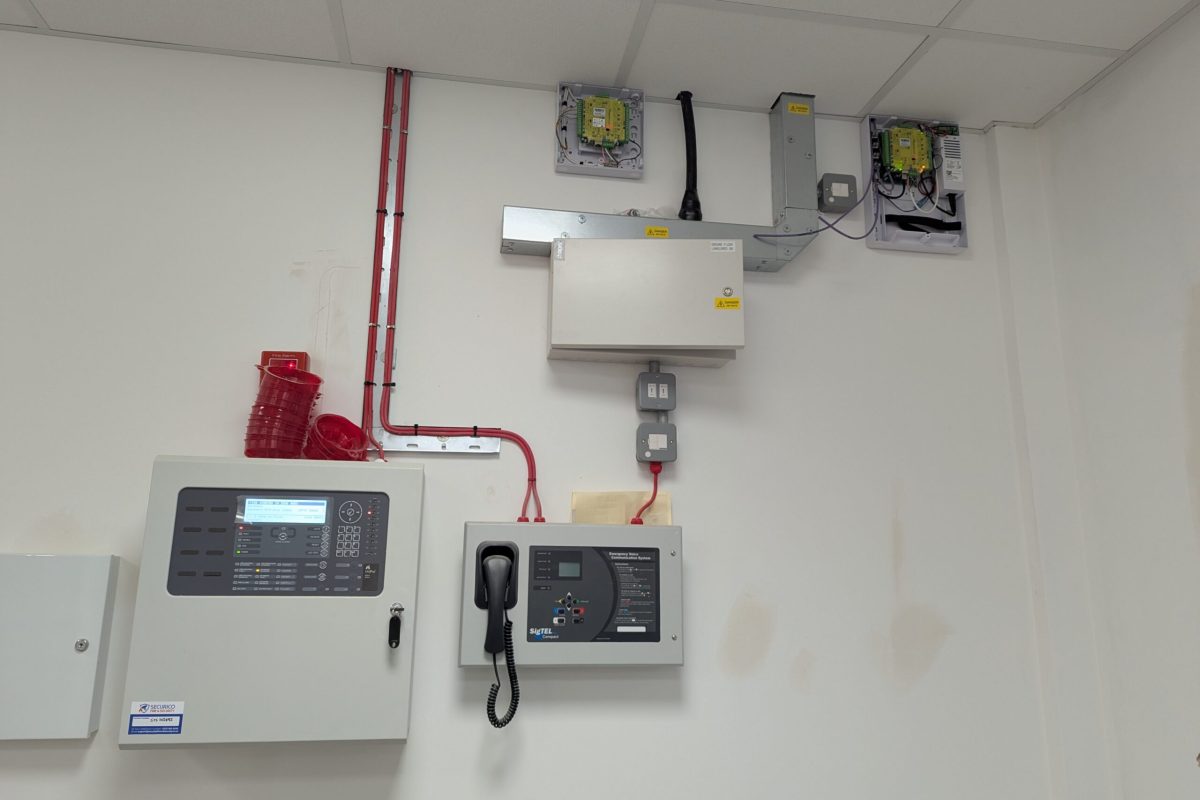 Installed distribution board equipment along with additional services provided by other contractors